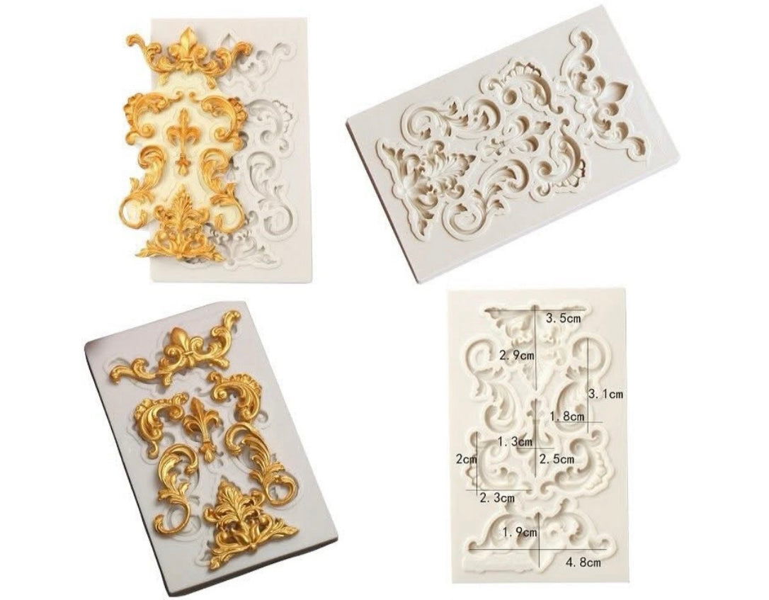 Vintage Relief Border Silicone Fondant Mold