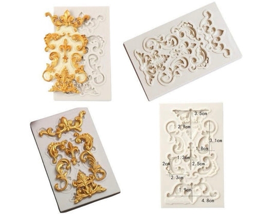 Vintage Relief Border Silicone Fondant Mold