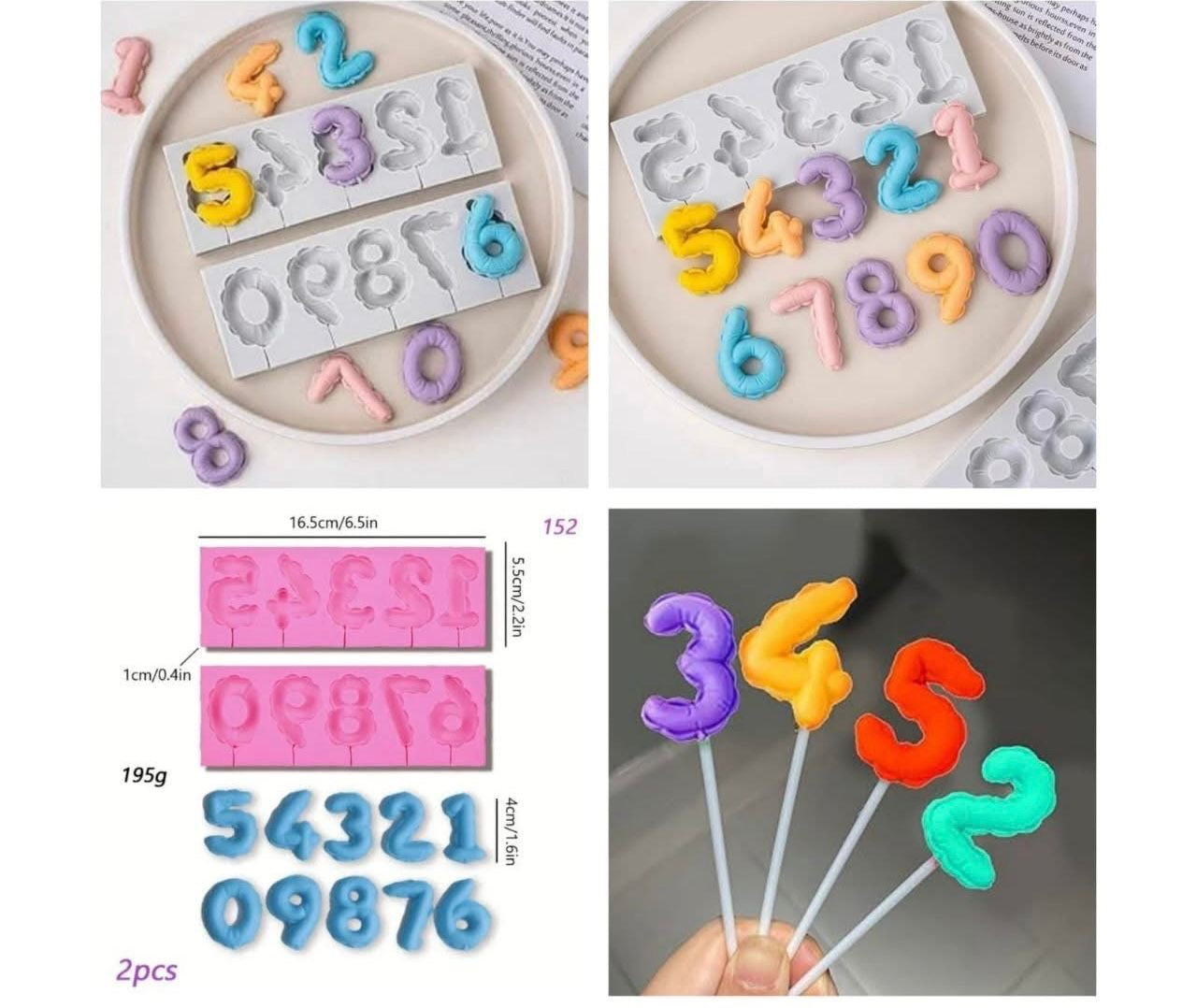 Balloon Numbers Silicone Mold