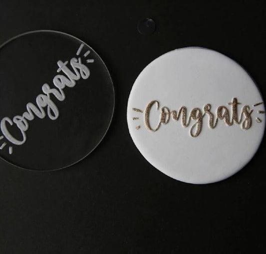 Congrats Fondant Embosser