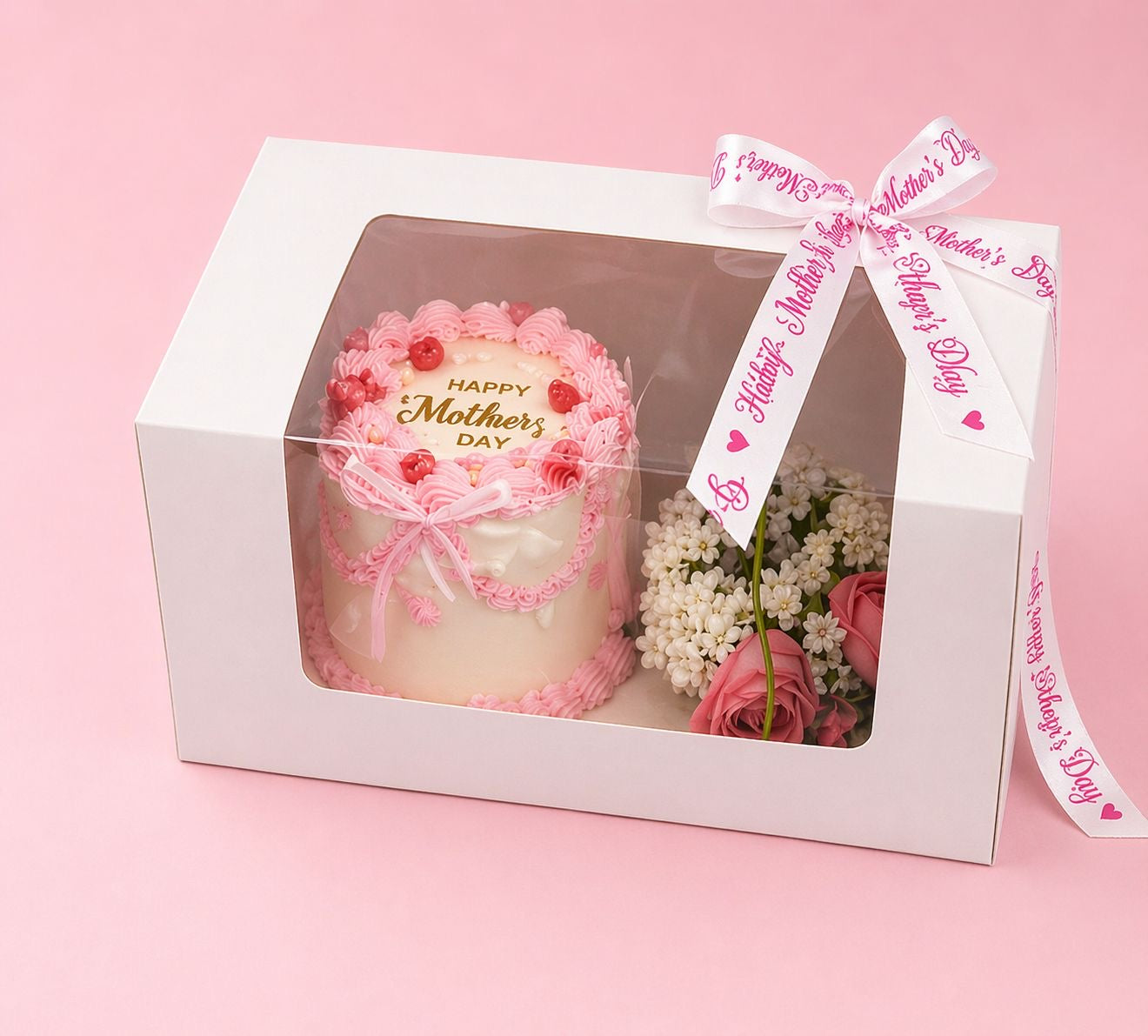 12x6.5x6.5 Mothers Day Cake Box with Base
