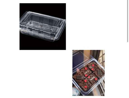 Transparent Disposable Brownie Box Size: H-6- Pack of 10 Pcs