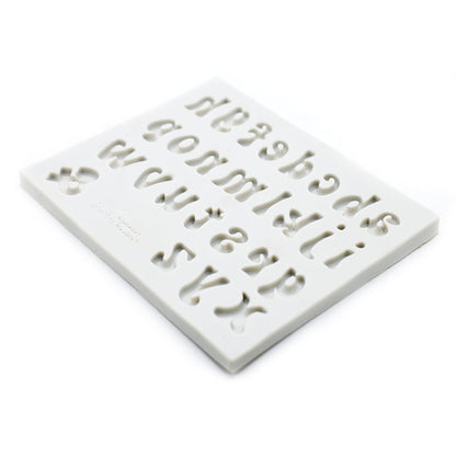 Lowercase Stylish Alphabet Silicone Fondant Mold 27 Cavity
