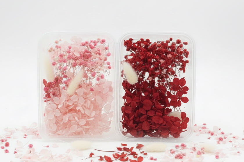 Pack of 2 Imported Dry Box Red Mix,Pink Mix Flowers Boxes