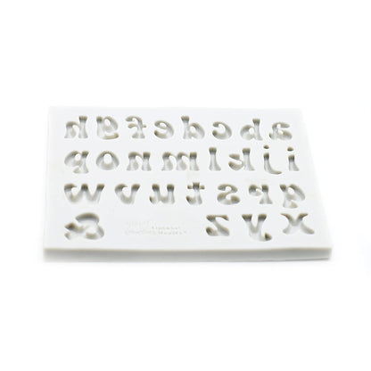 Lowercase Stylish Alphabet Silicone Fondant Mold 27 Cavity