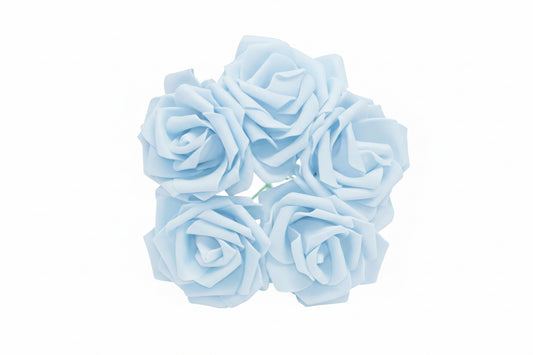 Light Blue Fomic Flowers Pack of 5pcs