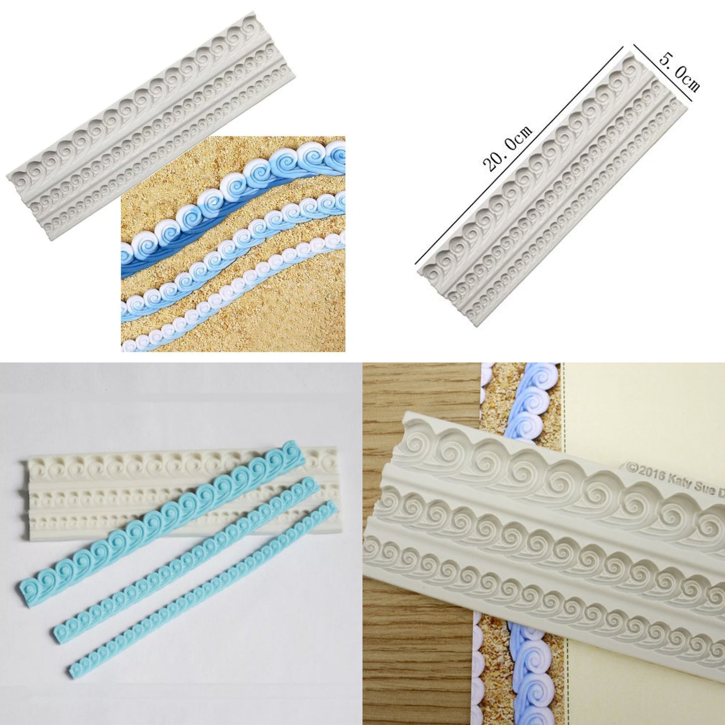 Rope Border Silicone Fondant Mold