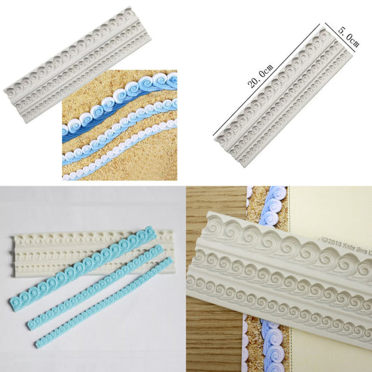 Rope Border Silicone Fondant Mold