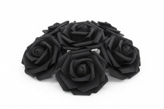 Black Fomic Flowers Pack of 5 PCs