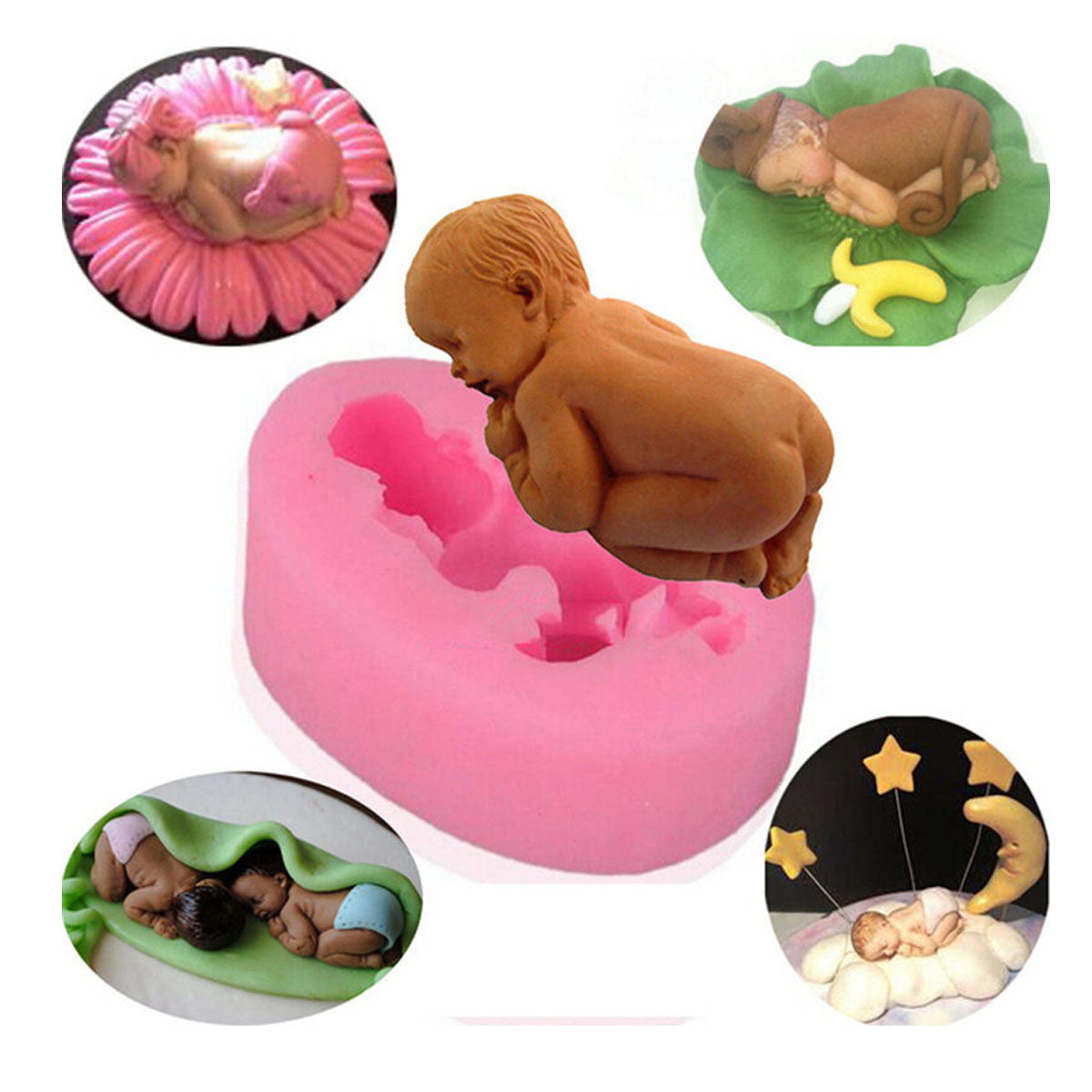 Sleeping Baby Silicone Fondant Mold