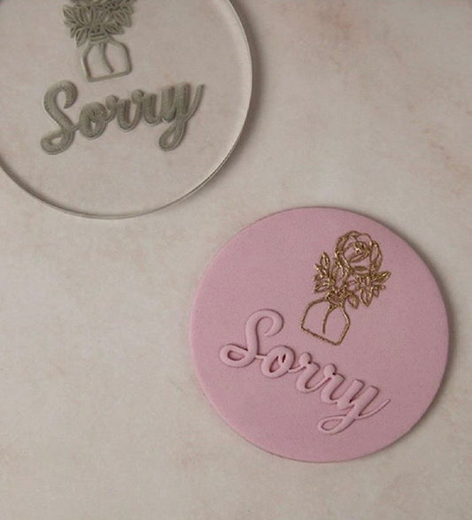 Sorry Fondant Embosser