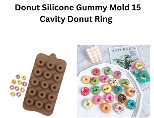 Donut Silicone Gummy Mold 15 Cavity Donut Rings