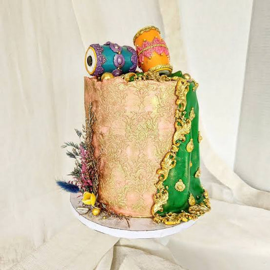 Dholki Border Lace Silicone Fondant Mold