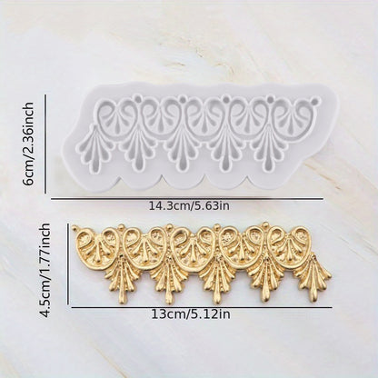 Dholki Border Lace Silicone Fondant Mold