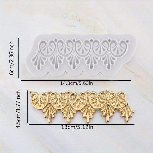 Dholki Border Lace Silicone Fondant Mold