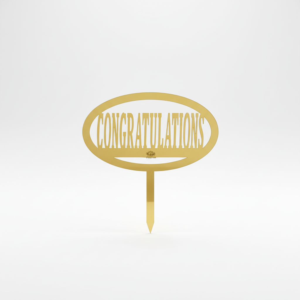 Congratulations Acrylic Cake Topper