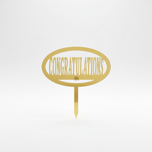 Congratulations Acrylic Cake Topper