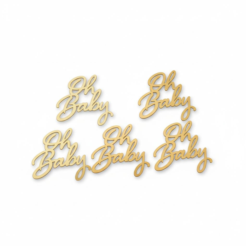 Oh Baby Acrylic Tags (Pack of 5 PCs)