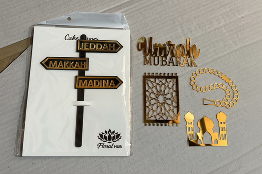Umrah Mubarak Acrylic Complete set Topper