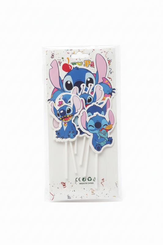 Stich Character Cake Topper (6 Pcs of Pack)