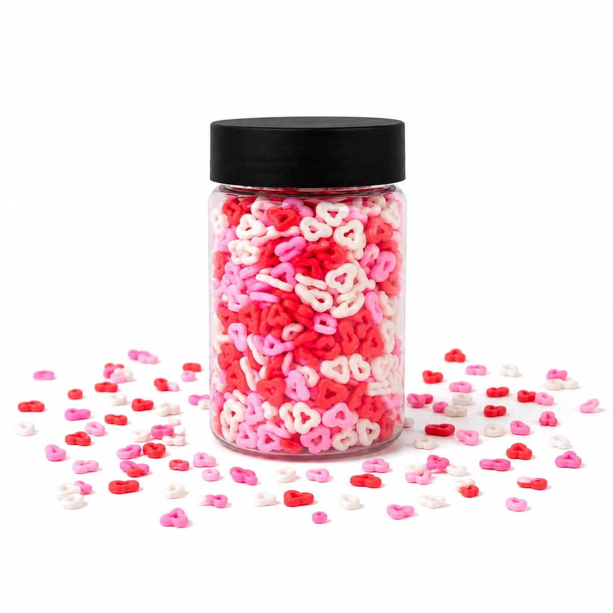 Imported Edible Pink Heart Mix Sprinkles  For Cake Decoration (100g)