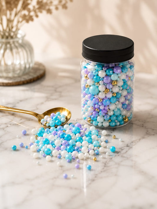Imported Edible Golden & Mix Colourfull Sprinkles for cake Decoration(100g)