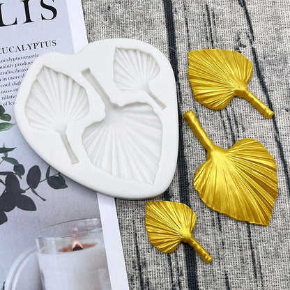 3 Cavity Palm Leave Silicone Fondant Mold