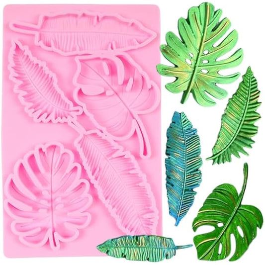 Feather Leaf Silicone Fondant & Candle Mold