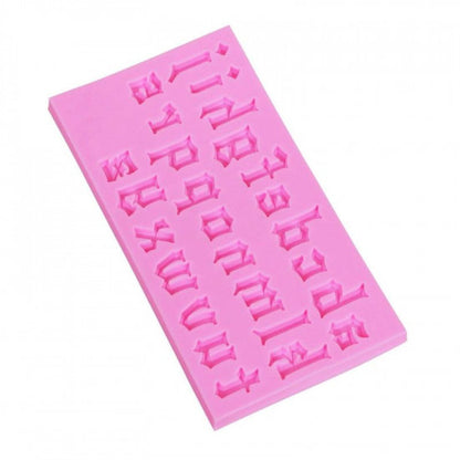 LowerCase Gothic Alphabet Silicone Fondant Mold