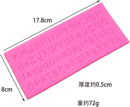 Stylish Mini Abc & Number Silicone Fondant Mold