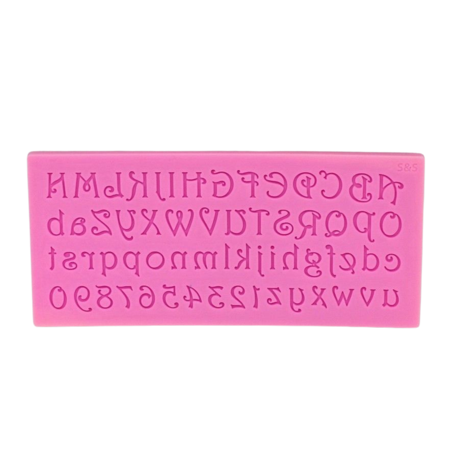 Stylish Mini Abc & Number Silicone Fondant Mold