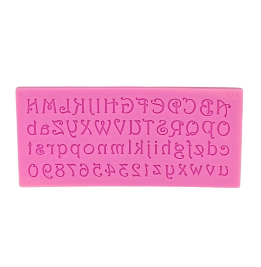 Stylish Mini Abc & Number Silicone Fondant Mold