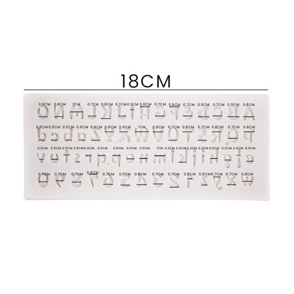 Mini Abc & Number Silicone Fondant Mold