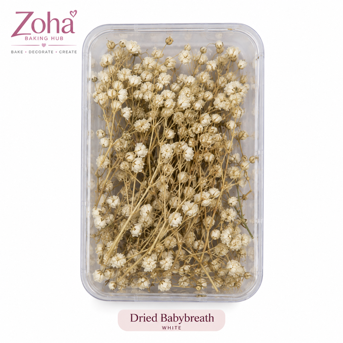 White Dried Baby Breath Flower Box For Cake Decoration