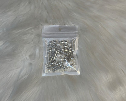 Silver & White Mix Metallic Sprinkles
