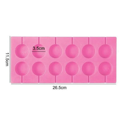 Round Lollipop Silicone Mold 12 Cavity