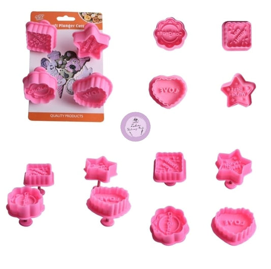 4pcs Messages Plunger Cutter