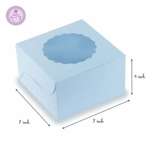 7"x 7"x 4" Window Cake Box