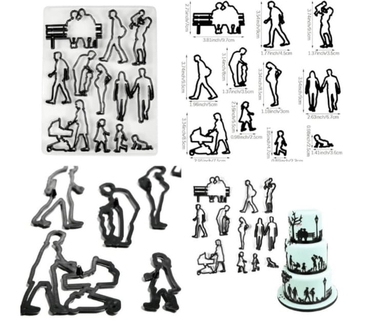 11pcs Family Themed Fondant Cutter