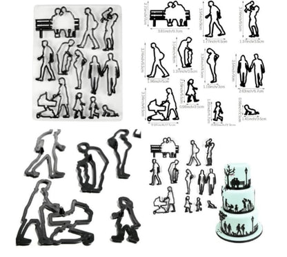 11pcs Family Themed Fondant Cutter