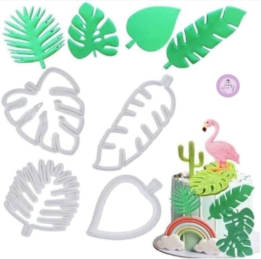 4pcs Tropical Leaves Cutter