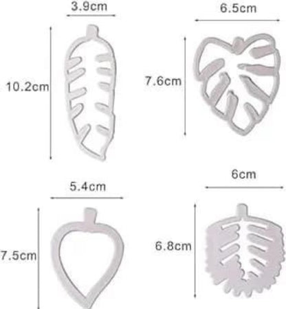4pcs Tropical Leaves Cutter