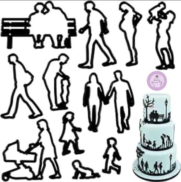11pcs Family Themed Fondant Cutter