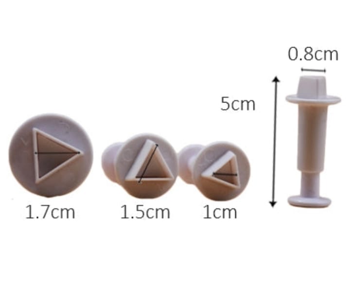 4pcs Triangle Plunger Cutter