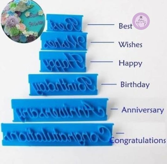 6pcs Best Wishes Cutter Set