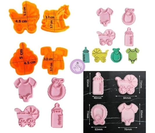 4pcs Baby Shower Plunger Cutter
