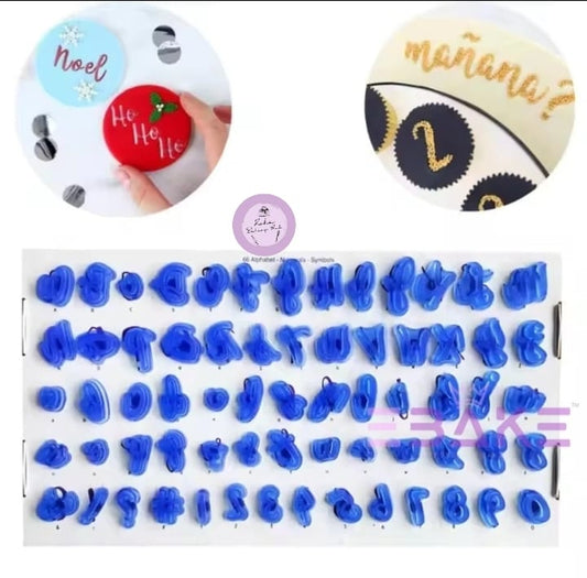 66 Stylish Alphabet Numbers & Symbols Cutter set