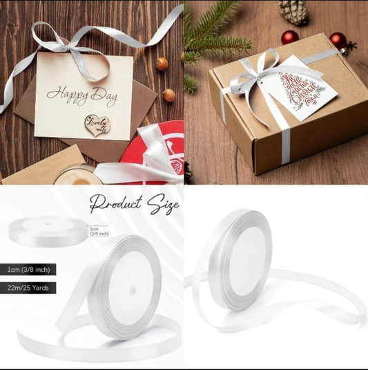 White Ribbon 1cm (22m long)