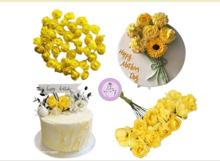Yellow Mini Foamy Flowers Packet