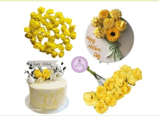 Yellow Mini Foamy Flowers Packet